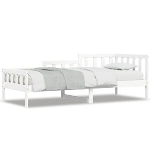 vidaXL Day Bed without Mattress White 80x200 cm Solid Wood Pine