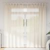 vidaXL Voile Curtains with Tab Top 2 pcs Cream