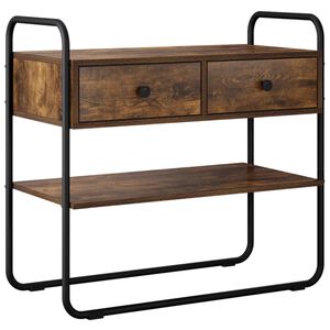 vidaXL Console Table Smoked Oak 80 x 40 x 75 cm Engineered Wood