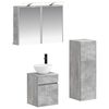 vidaXL Bathroom Furniture Set 4 pcs Concrete Grey