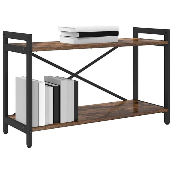 vidaXL Bookshelf Smoked Oak 80 x 30 x 50 cm Engineered Wood