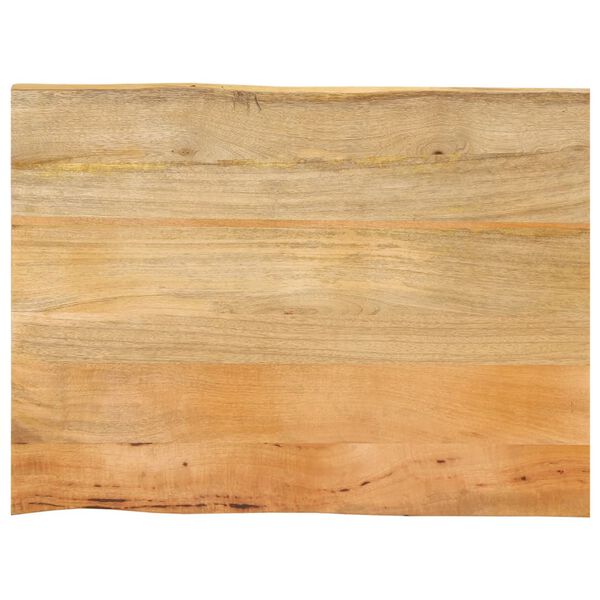 vidaXL Table Top 90x60x2.5 cm Live Edge Solid Wood Mango