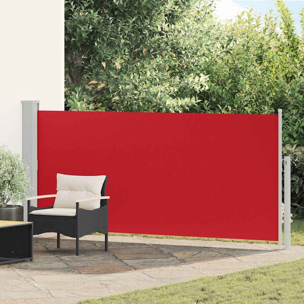 vidaXL Retractable Side Awning 140 x 300 cm Red