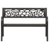 vidaXL Garden Bench 125 cm Steel Black