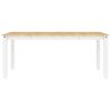 vidaXL 7 Piece Dining Set Panama White Solid Wood Pine