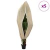vidaXL Frost Protection Plant Fleece Covers 5 pcs Beige 1.55 x 1 m