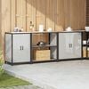 vidaXL Kitchen Storage Set with Shelf 3 pcs Silver Galvanised Steel