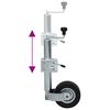 vidaXL Trailer Jack Wheel 60 mm with 2 Support Tubes and 3 Split Clamps