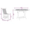 vidaXL Garden Dining Set Folding 5 pcs Brown Solid Teak wood