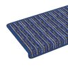 vidaXL Self-adhesive Stair Mats Striped 15 pcs Blue 65 x 21 x 4 cm