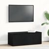 vidaXL TV Cabinet with Drawer Black Oak 80x34x30 cm Engineered Wood