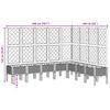 vidaXL Garden Planter with Trellis Black 200x160x142 cm PP