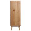 vidaXL Highboard OTTA Brown and White 85x43x125 cm Solid Wood Pine