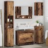 vidaXL Bathroom Furniture Set 5 pcs Old Wood Engineered Wood and Metal