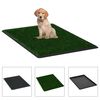 vidaXL Pet Toilets 2 pcs with Tray & Faux Turf Green 76x51x3 cm WC