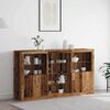 vidaXL LED Sideboard Old Wood 181.5 x 37 x 100 cm Engineered Wood
