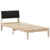 vidaXL Bed frame Brown and black 75 x 190 cm Solid pine wood