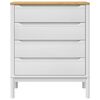 vidaXL Chest of Drawers FLORO White Solid Wood Pine