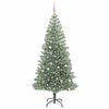 vidaXL Artificial Christmas Tree Snow Flocked with LED Light 240 cm