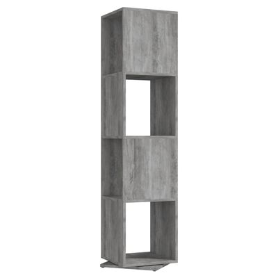 vidaXL Rotating Cabinet Concrete Grey 34.5x34.5x147.5 cm Chipboard