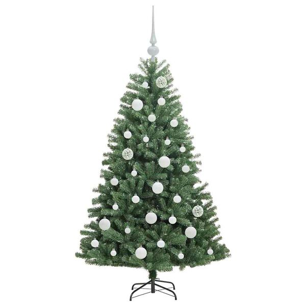 vidaXL Artificial Hinged Christmas Tree Green 120 cm PVC and Metal