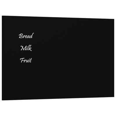 vidaXL Wall-mounted Magnetic Board Black 30x20 cm Tempered Glass