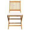 vidaXL Folding Chair 2 pcs White 49 x 57.5 x 92cm Solid Acacia wood