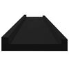 vidaXL Wall Shelves 2 pcs Black 100x9x3 cm