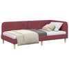 vidaXL Corner Bed Frame with Headboard Wine Red 100 x 200 cm Fabric