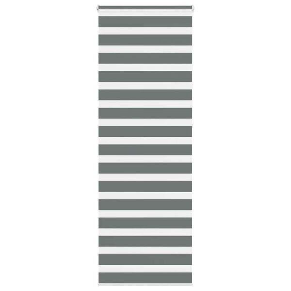 vidaXL Zebra Blind Dark Grey 80x230 cm Fabric Width 75.9 cm Polyester