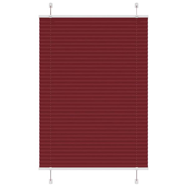 vidaXL Pleated Blind Bordeaux Red 85x150 cm Fabric Width 84.4 cm Polyester