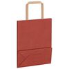 vidaXL Paper Bags 250 pcs with Handles Red 18x8x22 cm
