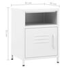 vidaXL Nightstand White 35x35x51 cm Steel