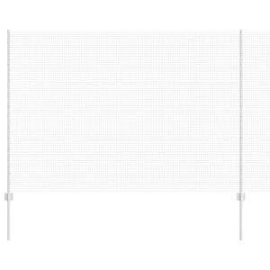 vidaXL Fence with Post Silver 1.5 x 50 m Steel