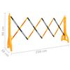 vidaXL Folding Traffic Barrier Yellow and Black 250x38x96 cm