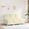 vidaXL Modular Sofa Unit Armless Cream 55 x 74 x 82 cm Faux Leather