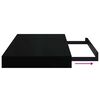 vidaXL Floating Wall Shelves 2 pcs Black 40x23x3.8 cm MDF