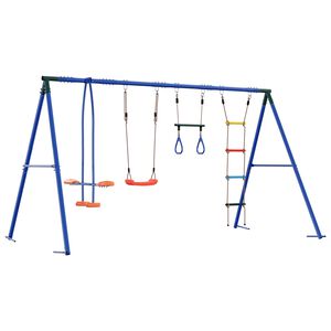vidaXL Outdoor Swing Set Multicolour Steel and PE