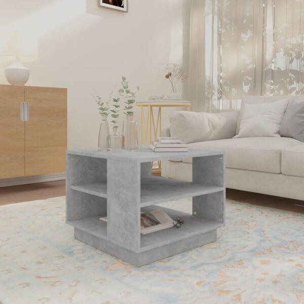 vidaXL Coffee Table Concrete Grey 55x55x43 cm Engineered Wood