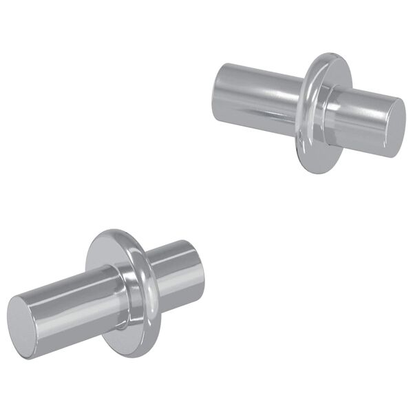 vidaXL Shelf Peg 2 pcs Silver 8.6 x 8.6 x 14.6 mm Steel