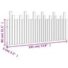 vidaXL Wall Headboard 185x3x80 cm Solid Wood Pine