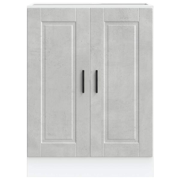 vidaXL Kitchen Base Cabinet&nbsp;Porto Concrete Grey Engineered Wood