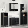 vidaXL Bathroom Furniture Set 3 pcs Black Oak Engineered Wood
