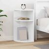 vidaXL End Table High Gloss White 29.6 x 29.6 x 60 cm Engineered Wood