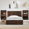 vidaXL Bed Headboard with Cabinets Brown Oak 120 cm Engineered Wood