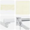 vidaXL Manual Retractable Awning with LEDs Cream 2.5 x 2 m