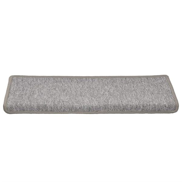 vidaXL Stair Mats 30 pcs 65x21x4 cm Light Grey Rectangular Edge