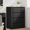 vidaXL Storage Cabinets 2 pcs Black 80 x 48 x 105 cm Engineered Wood