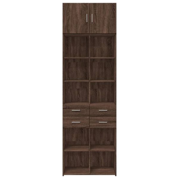 vidaXL Storage Cabinet Brown Oak 70x42.5x225 cm Engineered Wood