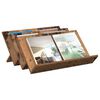 vidaXL Magazine Rack Old Wood 65 x 53 x 28.5 cm Engineered Wood